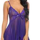 Avidlove Lingerie for Women Lace Babydoll Sleepwear Boudoir Outfits Plus Size Langeray XS-5XL (M)
