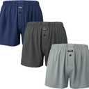 BAMBOO COOL Men's Boxers Underwear Boxer Shorts for Men Classic Loose Stretch Short, XL