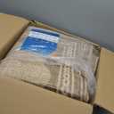 GarveeHome Scalloped Washable Rugs 9x12 Rug for Living Room Non-Slip Solid Tan Jute Digital Printing Modern 9 x 12 Rug Low-Pile Carpet for Bedroom Dining Nursery Mat with Rubber Back