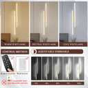 LED Wall Sconce Gold Modern Remote Wall Light Fixtures for Living Room, Dimmable LED Vanity Light Indoor Remote Wall Sconce for Bedside Bedroom Bathroom Dining Room, 39.4inch 1 Pack, 40 Inches