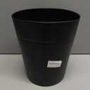 mDesign Stainless Steel Round Metal Trash Can, Small 2.8 Gallon Wastebasket, Garbage Bin for Bathroom, Bedroom, Kitchen, or Home Office, Holds Waste and Recycle, Matte Black