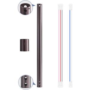 ZMISHIBO 36 Inch Ceiling Fan Downrod with Coupler, 1" Diameter and 36" Height Ceiling Fan Extension Rod with Wires, Downrods Extension for Most of Ceiling Fans, Oil Bronze, Not Threaded