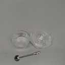 Glass Sugar Bowl with Lid and Spoon | Airtight Glass Sugar Container | Multi-Purpose for Sugar/Salt/Spices, Essential Kitchen Dining Table Storage Dish with Spoon