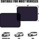 ZATOOTO Car Window Shades Semi-Transparent Cling Sunshade for Medium and Large Car Window Covers UV & Privacy Protection for Camping, Napping and Relaxing Auto Covers 2 Pack,20.87 * 13.78 in