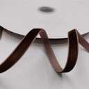 2 x Nylon Single Face Velvet Ribbon,3/8 Inch X 25 Yards Spool (Brown)