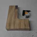 Amada HOMEFURNISHING Corner Floating Shelves, Set of 4 Corner Shelves Wall Mounted, Shelves for Wall Decor, Corner Wood Shelves for Home Decor, Office, Bedroom, Bathroom, Laundry Room, Kitchen