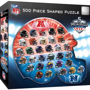 MasterPieces 500 Piece Sports Jigsaw Puzzle for Adults - NFL Helmet Shaped Puzzle - 25"x22"