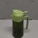 Oil Sprayer for Cooking, 2 in 1 Olive Oil Dispenser Bottle for Kitchen, 16oz/470ml Premium Glass, Food-grade Oil Mister for Air Fryer, Salad, Frying, BBQ (Green + Dark Green Bottle)