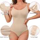 Seamless Bodysuit For Women Tummy Control Thong Bady Shaper Waist Slimming Women's Shaperwear Tank Tops (XX-Large, Beige)