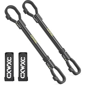 Bike Crossbar Adapter for Bike Rack (32kg/70lbs) - Top Tube Cross-Bar Adjustable - Bicycle Bike Adapter Bar for Low-Step Step-Through Bikes, BMXs, Ladies and Kids Bikes (2 PC), Black 