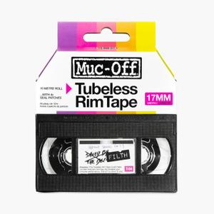 Muc-Off Tubeless Rim Tape, 17mm - Adhesive Bike Tire Liner, Tubeless Tape for MTB/Road/Gravel Bikes - Tubeless Kit Including 10m Roll of Bike Tape