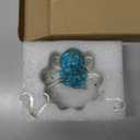 Octopus Decor Aquarium Turquoise Decorative Resin Glass with Natural Crystal Stone Marine Animals Fish Tank Ornaments Statue Healing Home Decor Ladies Gift 3.93"