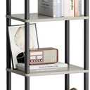 6Tier Bookshelf with Drawer, Narrow Bookshelves Organizer, Floor Standing Ladder Shelf,Tall Bookcase for Small Space, Book shelf with Storage for Living Room, Bedroom, Office, Study Light Oak HBC505Z