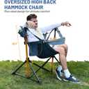 TIMBER RIDGE Hammock Camping Chair, Oversized Swinging Hammock Chair with Adjustable Back and Seat for Outdoor Lawn, Sports, Supports 400lbs, Blue
