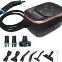 2500W Handheld Steam Cleaner,10 Accessories with 8 Adjustable Pressures for Tile/Grease/Carpet, 45oz Large Tank Chemical Free Cleaning, Portable Multi-Surface Steamer for Home Cars Kitchens(Gold)