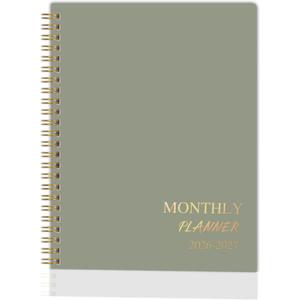 4 x 2026-2027 Monthly Planner - Jan. 2026 - Dec. 2027, 2 Year Calendar 2026-2027 Monthly Planner, 7.5" x 10", 24 Months Calendar with Note Pages, Twin-wire Binding, for Office, School Home Planning - Green