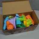 TOY Life 23 Pcs Beach Toys for Kids Sand Toys with Construction Cars Castle Bucket Shovels & Sand Castle Building Kit Molds, Sandbox Toy for Summer Water Play, Travel, Fishing