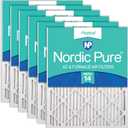 Nordic Pure 16x24x1 (Actual Size: 15 1/2 x 23 1/2 x 3/4) Pleated MERV 14 Air Filters 6 Pack