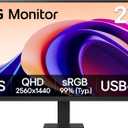 LG 27U631A-B 27-inch QHD (2560 x 1440) IPS Computer Monitor, 100Hz, 5ms, HDR10, Reader Mode, Flicker Safe, HDMI, USB Type-C 15W PD, Black