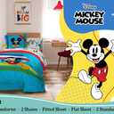 Sunny Side Up Disney Mickey Mouse Full Comforter Set - 7 Piece Kids Bedding Includes Comforter, Sheets & Pillow Cover - Super Soft Microfiber Bed Set