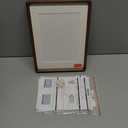 Handcrafted Natural Wood Picture Frame with Mat for Wall and Tabletop display (Walnut, 8.5x11 matted to 6x8)