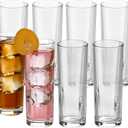 PARNOO Highball Glasses - Tall 10 oz. Cocktail Glasses for Cold Beverages - High Ball Glasses Set for Parties, Weddings, Birthdays, & Anniversaries - Dishwasher-Friendly Water Glasses Set of 8