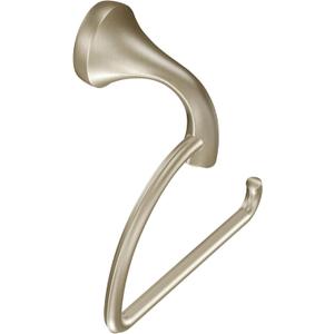 Moen Eva Brushed Nickel European Single Post Toilet Paper Holder, Wall Mounted Toilet Tissue Holder, YB2808BN