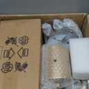 ASGYISA 6 Light Gold Chandelier Light Fixture Metal with White Fabric Shade for Kitchen Dining Room Living Room Foyer Bedroom Farmhouse