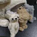 4 Pcs Seal Stuffed Animal Set, 20" Mother Plush Toy with 3 Babies in Mom's Belly, Cute Leopard Stuffed Seal Plushie for Girls Boys Kids, Kawaii Chirstmas Bithday