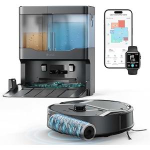 Lefant LiDAR Robot Vacuum and Mop, 20000Pa Suction, 90-Day Self-Emptying, Obstacle Avoidance, Auto Mop Washing&Drying, All-in-One for Pet Hair Carpet, 5G WiFi Alexa/APP/iWatch Control, M3 Max