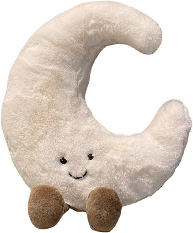 JOSON Sun Shaped Plush Toys, Soft Bedside Sofa Pillows, Used for Home Decoration as Birthday Gifts for Children and Girls (Moon)