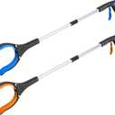 32" Grabber Reacher Tool (2-Pack), Foldable Trash Picker Upper with 360 Rotating Jaw & Magnetic Tip, Heavy Duty Reaching Assist Stick for Seniors, Post Surgery Recovery Must Haves Mobility Aid