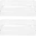 2 Pack 1-Quart Tempered Glass Oblong Baking Dishes, Personal Sized Bakeware and Cookware