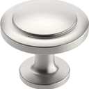 Alzassbg 10 Pack Brushed Satin Nickel Cabinet Knobs, 1-1/4 Inch Diameter Round Kitchen Knobs for Cabinets and Drawers AL6012SN