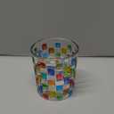 Tealight Candle Holder, Stained Glass Votive Candle Holder with Woven Pattern, Romantic Mosaic Tea Light Holder Cup for Table Centerpieces, Christmas, Birthday Party, Home Decor