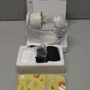 KPCB Tech Sewing Machine for Beginners [Full Set] with Finger Guard and Fabric Bundles - Mini Sewing Machine with Sewing Kits, Foot Pedal, US Adapter and Extension Table (White)