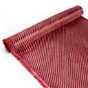 BARTOO 4.9ft x 12" Carbon Fiber Cloth Roll, 2 x 2 Twill Weave 3k/220g High Strength Fabric Carbon Fiber Sheet for Cars Repair, Boats, Structural Reinforcement on Concrete Walls, Basements, Red