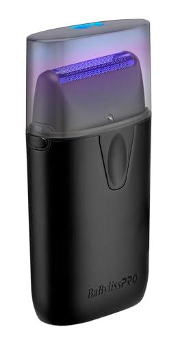 BaBylissPRO UVFOIL UV-Disinfecting Metal Single Foil Shaver, UV-Disinfecting Lid, Lithium-Ion Battery with Over 5.5-Hour Runtime, Black