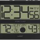 La Crosse Technology Atomic Digital Clock with Outdoor Temperature, Wood Oak, 0