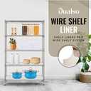 Wire Shelf Liner Wire Rack Shelf Mat - Thick Wire Shelf Cover - Waterproof Plastic Shelf Liners, Metal Shelf Liner - Easy Use Wire Shelving Cover for Closet (Clear, 18" X 48" (Set of 4))
