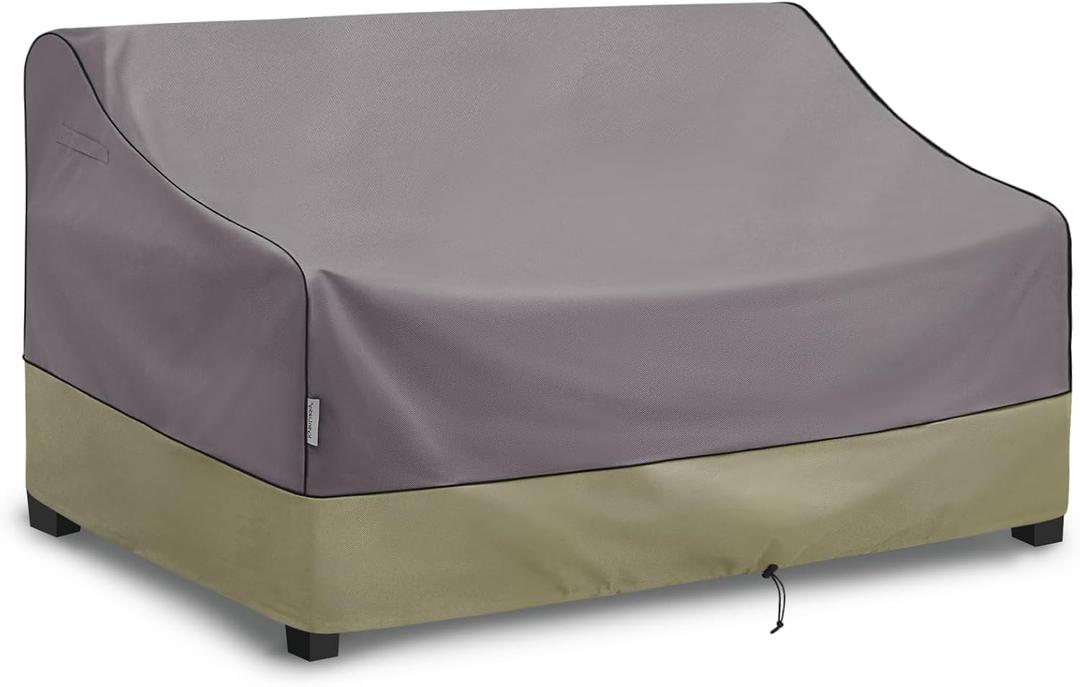Kylinlucky Patio Furniture Sofa Covers 76 x 40 x 33 inches,Outdooor Waterproof Couch Loveseat Bench Cover Grey