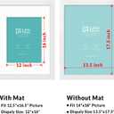 LaVie Home 14 x 18 Poster Frame White, Display Pictures 12x16 with Mat or 14x18 Without Mat, Stable and Sturdy Picture Frame and Polished Plexiglass, Horizontal and Vertical Format of The Wall1 Pack