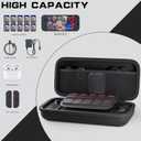 PAWDIARY Switch 2 Carrying Case Black Hardshell Pouch, Portable Travel Bag for Switch 2 Console & Controller, Large Capacity Switch 2 Accessories Bag Storage with 10 Game Card Slots