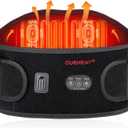 CUEHEAT Heated Waist Belt, Cordless Heating Pad for Low Back, Electrical Heating and Massage, Rechargeable Battery Powered (Black Upgraded,45 inches)