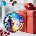 Christmas Ornaments, Dodosky 2.8in Ceramic Hanging Ornament, Xmas Decor, Christmas Tree Ornaments, Xmas Decorations for Tree, Holiday Ornament, Gift Ideas, Gifts for Women Men Friends (Wizard)