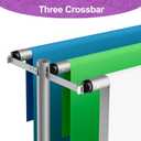 10x10 Triple Crossbar Pipe and Drape Stand Kit, Heavy Duty Backdrop Stand Adjustable, Sturdy Metal Back Drop Decoration Frame with Flat Base for Parties, Flower Wall, Wedding,Trade Shows, Photo Shoot