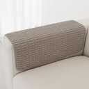 Foxdecor Couch Arm Covers Sofa Arm Covers, Arm Chair Covers Set of 2, Arm Rest Cover for Sofa, Armchair Slipcovers Couch Protector (Brown 18x28 inch)