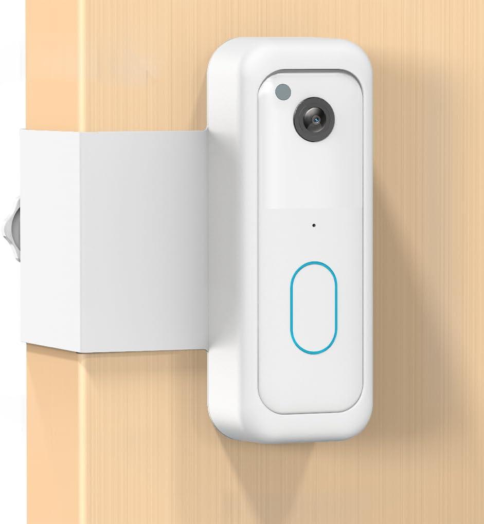 Blink Doorbell Mount, Anti-Theft Video Doorbell Door Mount Bracket No Drilling, Fit for All-New Blink Doorbell(2nd Gen), Not for Security Door (White)