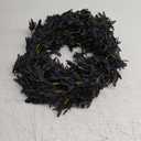 20'' Artificial Forsythia Wreath Spring Summer Fall Winter Wreaths for Front Door with Berries Silk Leaves Wreath for Halloween Decorations Porch Wall Window Indoor Outdoor Home Decor (Black)