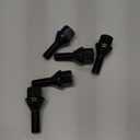 12x1.5mm Tuner Lug Bolts, KSP Conical Seat Extended 40mm Shank 17mm Hex for Aftermarket Wheels, 5PCS Black